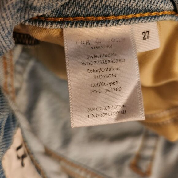 Rag & Bone Featherweight Dre Low-Rise Slim Fit Boyfriend Jeans in Blossom Sz 27 - Picture 11 of 11